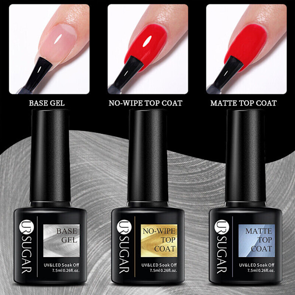 10 st/set Gel Nagellack Set Neon Röd Glitter Semi Permanent Gel Lack Soak Off Uv Led Naglar Allt För Manikyr