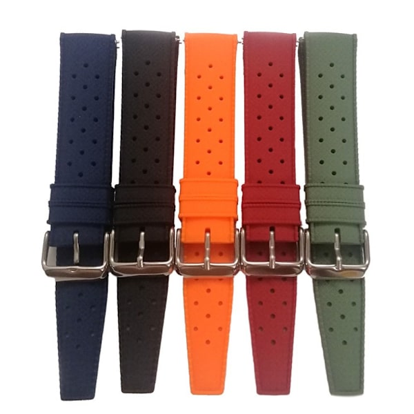 18mm 20mm 22mm Silikonarmband Silikonklocka Armbandsur SVART svart