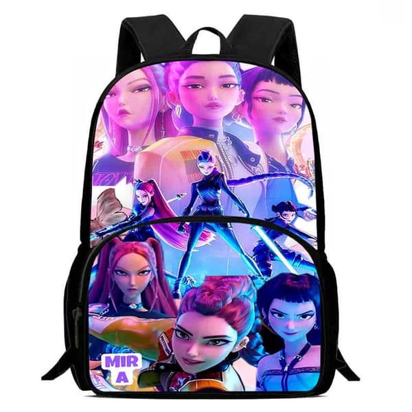 K-Pop Demon Hunter -reppu eväsrasiolla ja penaalilla kouluun 15KH007