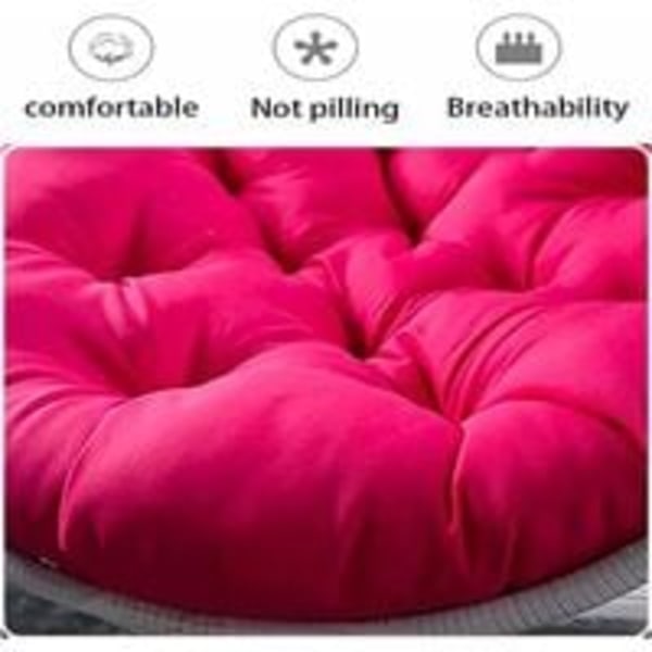 Rund Papasan stolsdyna 70x70cm, tjock Papasan stolsdyna för utomhusbruk, tjocka rottingstolsdynor, äggformad hängstolsdyna