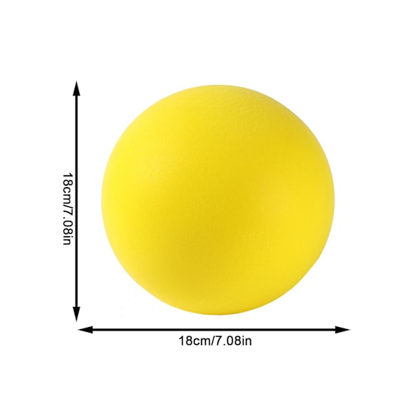 Blød Indendørs Stille Bold til Børn, Speciel Elastisk Polyurethan Legetøj til Indendørs Leg, Ikke-destruktiv Sjov. Gul Farve. 18cm. 145g Green