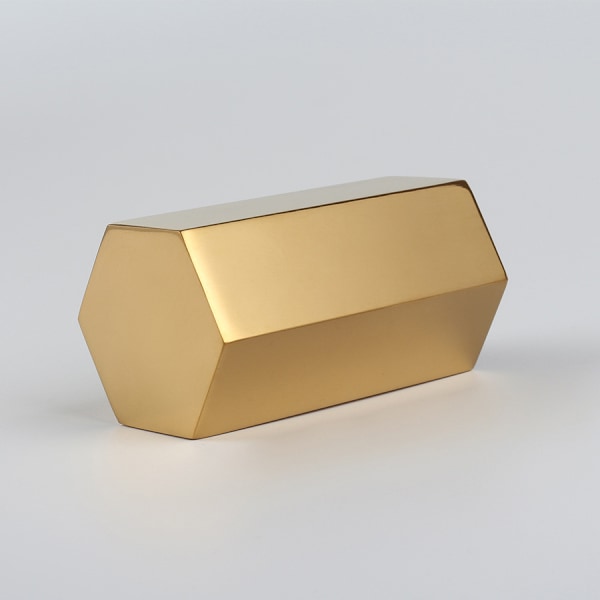 Guld Hexagonal Pennhållare Ornament Kontorsmaterial Organizer Skrivbord