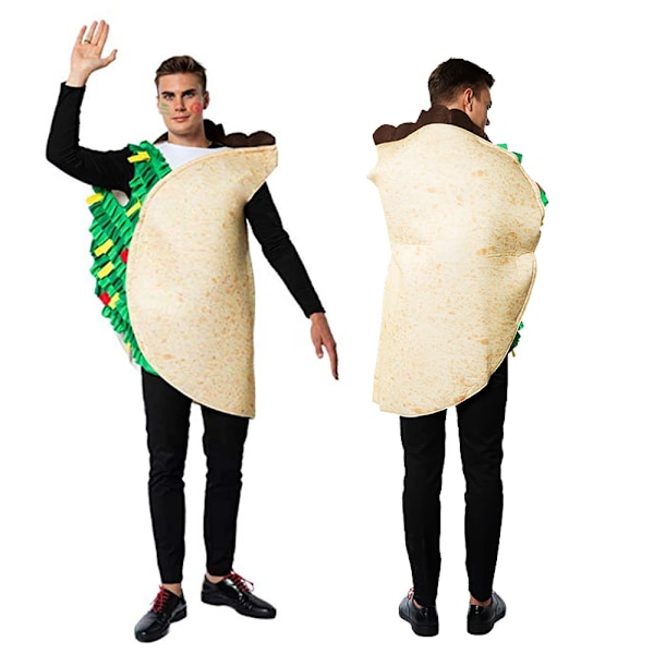 Karnevalfest Morsom Mat Cosplay Halloween Kostyme For Voksne Jul Familie Klær Hot Dog Pizza Ferie Klær Barn Taco B Taco B One Size