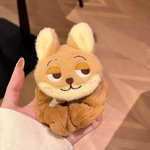 Søde Zootopia Hårelastikker - Judy & Nick i Blød Scrunchie | Trendy Hårtilbehør til Hverdagsbrug Nick Fox Two-tone Hair Tie