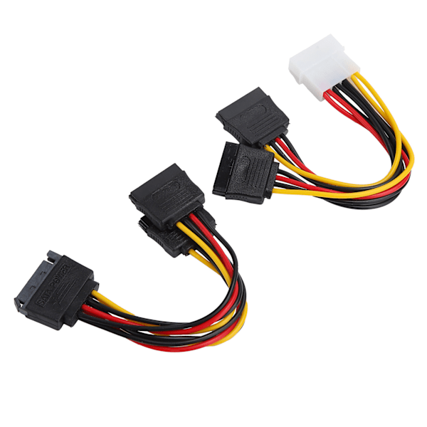Dataöverföringskabelset 4-Pin IDE Strömkabel 15-Pin SATA Hane till Hona Hårddiskkabel Kit{hh]