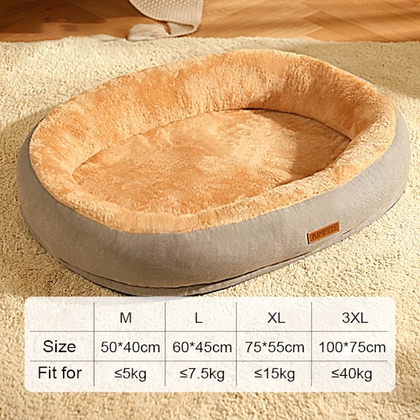 HOOPET Vinter Komfortabel Dyrematte Seng for Hunder Katter Fluff Sovematte Hund Sofa Pute Kjæledyr Soothing Hund Seng Kjæledyrforsyninger Grå Grey L 60x45cm