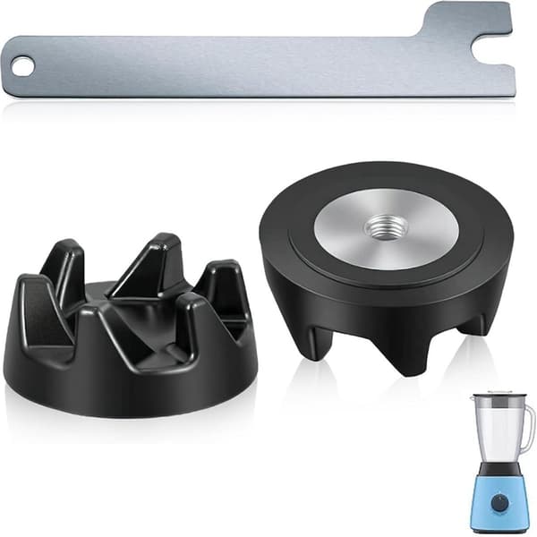 Blender 4-delt kobling med skiftenøgle passer til KitchenAid Blender Ksb5 Ksb3 Blenderkoblinger Blendertilbehør Wp9704230vp Wp9704230 Ps1174692 Sort