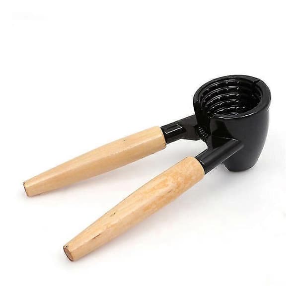 Champagnetang og Nøddeknækker, Træ/Støbt Aluminium, Længde: 17cm, Sort (ShiKai)