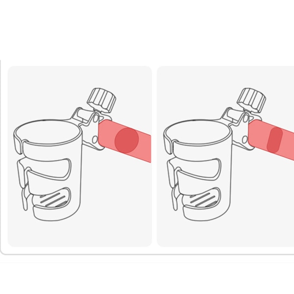 Baby Kopholder Universal 360° Drejelig Drikkeflaskeholder til Klapvogn Kørestol