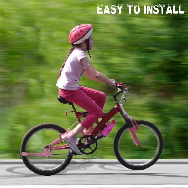 Cykelstøtteben til børnecykel 14 tommer pink 2-pak universalmontering sidestøtte