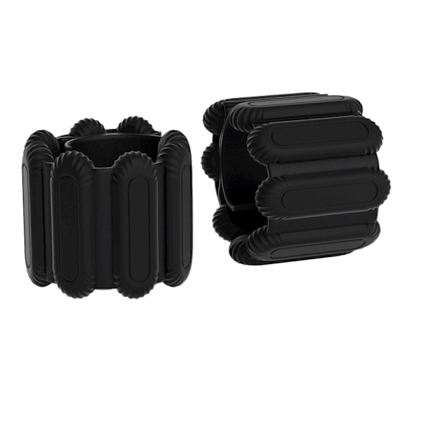Skal-stil nyt silikone vægtbærende armbånd svømning fitness Pilates energi ring armbånd fodring 1 pound per pair Dark Gray