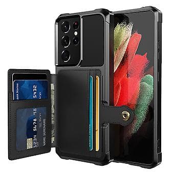 Læder Wallet Case med Kortlommer til Samsung Galaxy S21 Ultra 5G