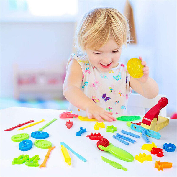 26-delars lekset för barn med Play Doh-verktyg och formar