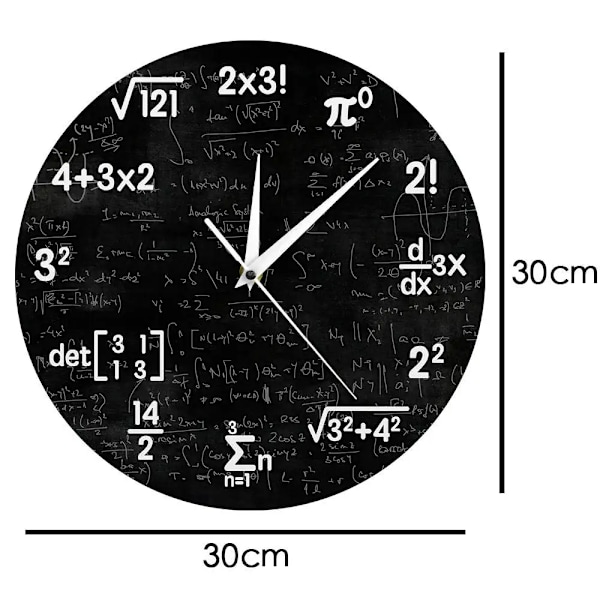 Matematiikan seinäkello Matematiikan kello Valmistumislahjat