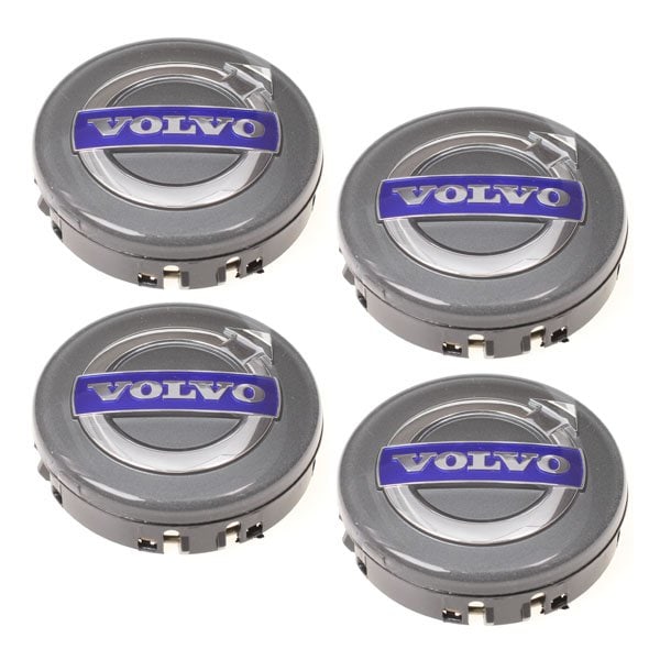 Volvo 02- 64MM 4-pakning Senterkopper Volvo Sølv one size{HH}
