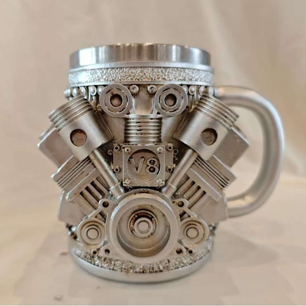 Nye V8 motor krus ornamenter V8 Silver