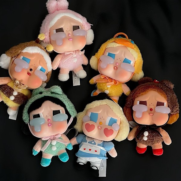 POP MART Crybaby Tear Factory Vinyl Ansikte Plysch Blind Box Docka Slumpmässig Design Action Figur Samlarleksak Dekoration Gåva Enkel Box{hh} 3