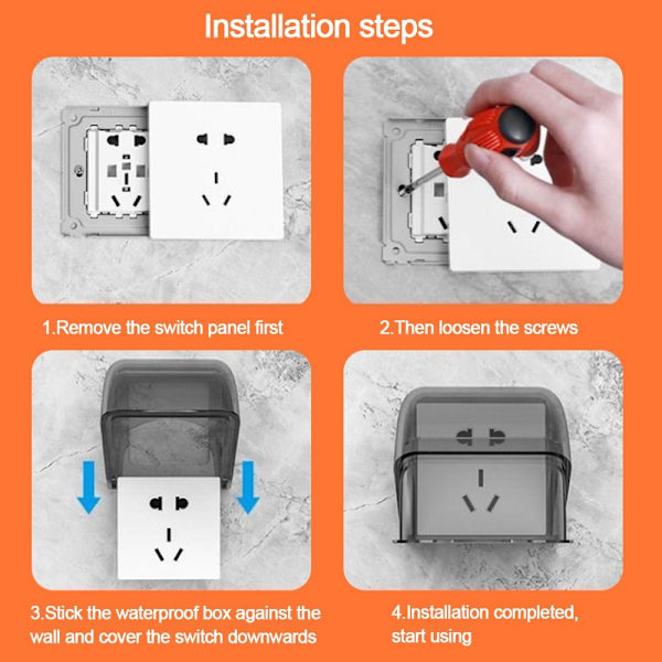 Switch Beskyttelsescover Vandtæt Boks ORANGE{HH} orange