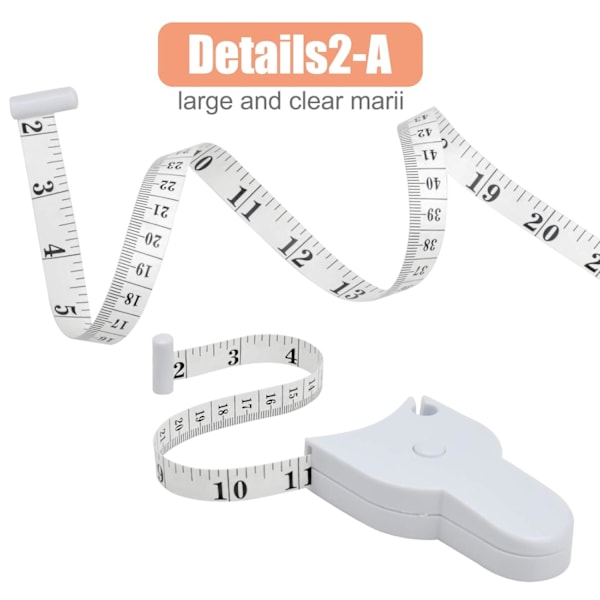 150 cm infällbart måttband, mjukt måttband, sömnadsmåttband