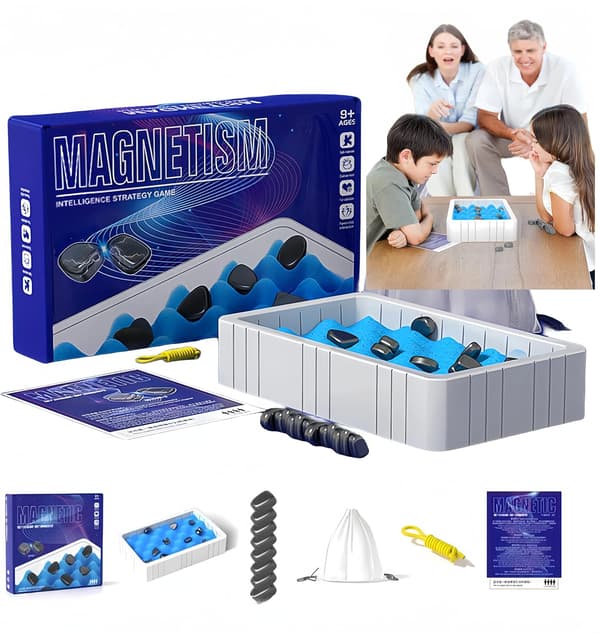 Magnetisk Sjakkspill Multiplayer Strategibrett med 20 Magneter for Barn og Voksne
