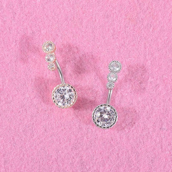 10 stk. sexet 4 zirkon navlepiercing krystal zirkon navle navle navle{hh}