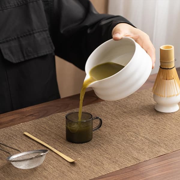 Komplet Matcha Te Sæt Med 7-Delt Bambus Piskeris Sæt Til Traditionel Japansk Te Tilberedning