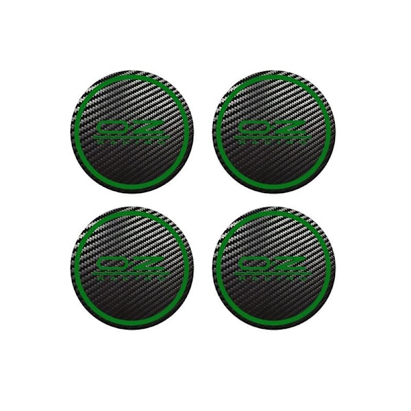 4 stk. for OZ Racing Octavia A5 Fabia Superb Bil Styling Emblem Logo Karbonfiber Senterkopper Lettmetallfelg Nav