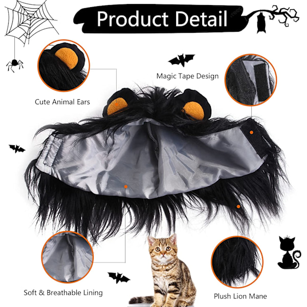 Leo Man Peruukki Lemmikkieläinten Asut Hattu Halloween Joulupukeutumiseen