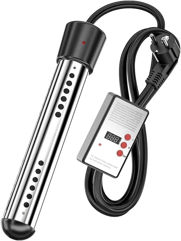 2500W Electric Bucket Heater with Automatic Shut-off Timer Water Heater for EU Plug