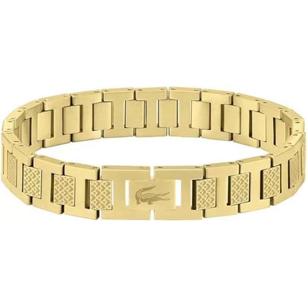 Collection Link Armband i Rostfritt Stål Utsmyckat med Petit Piqué-mönster - Finns för Honom och Henne gold