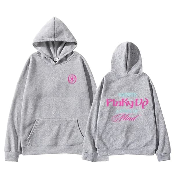 Katseye PINKY UP Kpop-trykt hettegenser, trendy Y2K oversized genser for menn og kvinner, flere farger Orange S