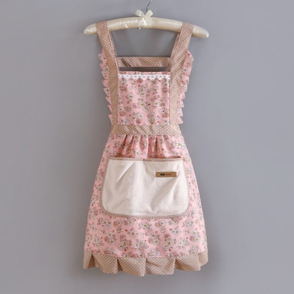 Keittiöesiliinat Prinsessa Esiliina PINKKI PYYHE TASKU PYYHE TASKU neula pink towel pocket-towel pocket