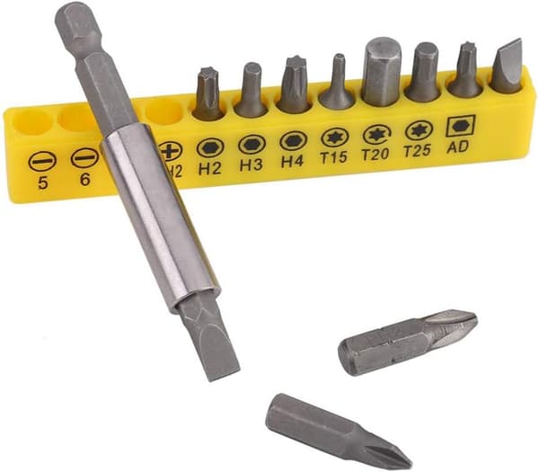 Pakke med 20 fleksible skrutrekkerbits for 295 mm stangforlengelse