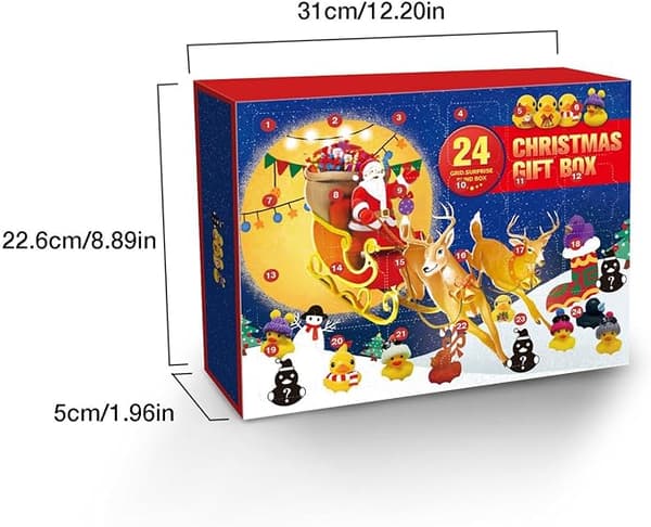 Julekalender Nedtelling 24 Dager Adventskalender Med Badeleker Gummiender Gavesett Julegave Til Barn