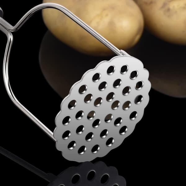 Kartoffelmoser i rustfrit stål, sæt med 2, til perfekte kartoffelmos