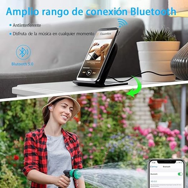 Trådløse Bluetooth-hodetelefoner, IPX8 vanntett og CVC8.0 støyreduksjon