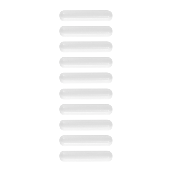 10 Stk. Magnetisk Omrører Mixer Omrører Laboratorie Bar Omrøringsplade Magnet Omrøringsstang Magnetisk (8x40m White