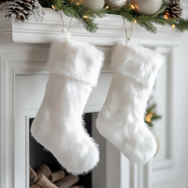 Julestrømper 3-pakning 45 cm Snøhvit Julepynt Festlige Sokker Gave Til Vinterferie Hjemmeinnredning