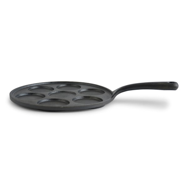 Klassisk støbejernspande 24 cm Sort