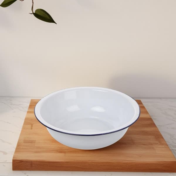 Old-fashioned Enamel Mixing and Salad Bowl Large Capacity 28 cm