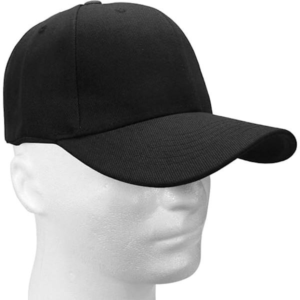 Säädettävä baseball-lippis juoksuharjoitteluun ja ulkoiluun, kaikki vuodenajat Black