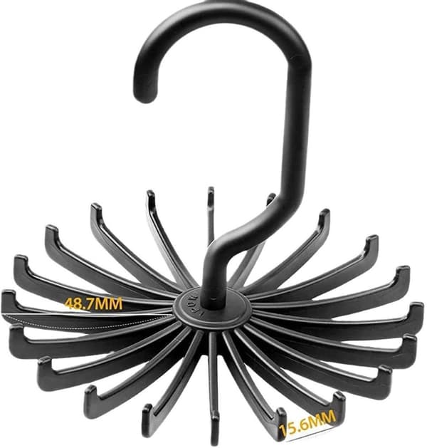 Slipshängare 2-pack - Svart multifunktionell slipsorganisator för 20 slipsar - Klädhängare