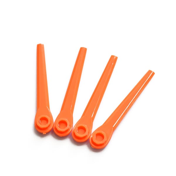 100-pack plastutbytesblad för Gardena 9823 9825 9820 9821 Trimmerblad 70mm orange