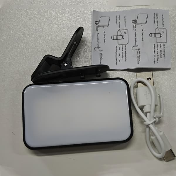 Mini Clip Lampe Tre Lysstyrker Type C Opladning 1pc