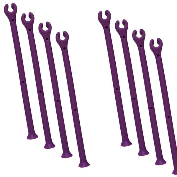 Oppvaskmaskin vinglassholder sett - silikon stilkbeskytter Violet / 8 pcs