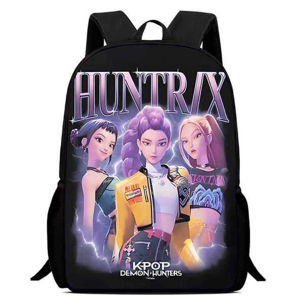 K-Pop Demon Hunter -reppu eväsrasiolla ja penaalilla kouluun TDKH008