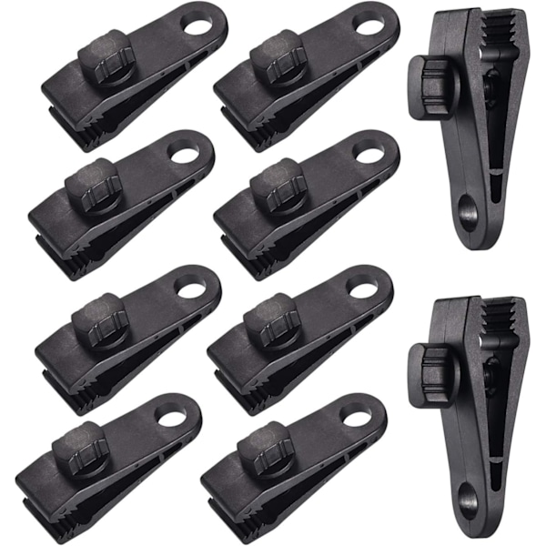 10 set tältpresenningsklämmor, presenningsklämmor, tältklämmor, biltält, presenningar, solskydd, camping{HH}