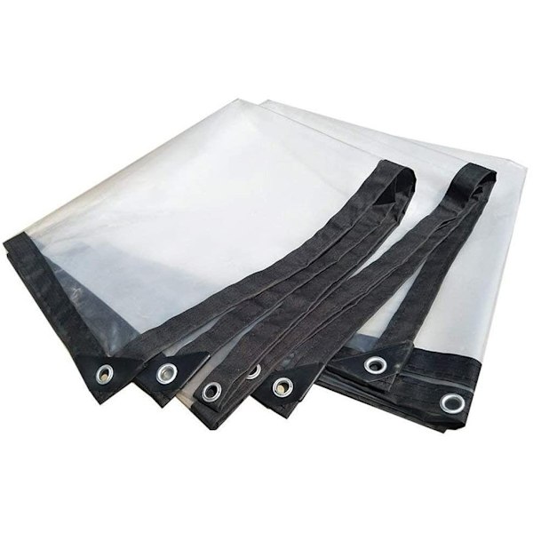 BeGrit 2M x 3M Transparent Presenning med Öglor Väderbeständig - WELLNESS{HH}