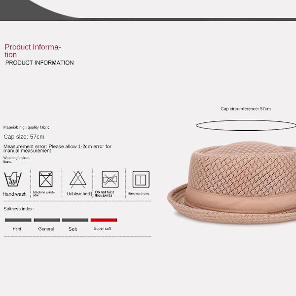 Hatt, lett sommerklassisk myk kul mesh clip-on fedora hatt, beste morsdags- og jubileumsgave til mor og kone. (skogfarge)