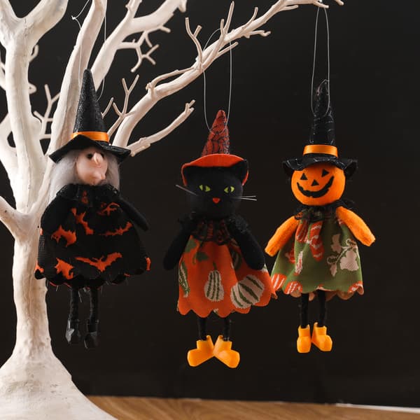 3 Halloween små hængende stykker spøgelsesfestival græskar spøgelser
